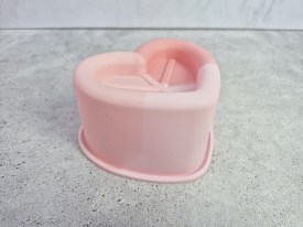 Mini tortera color rosa corazon